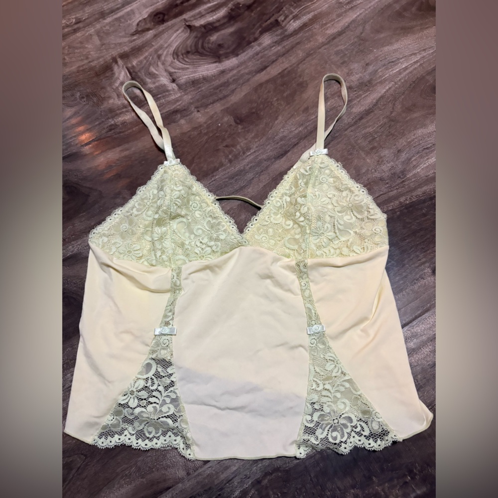 Lace Trim Cream Camisole